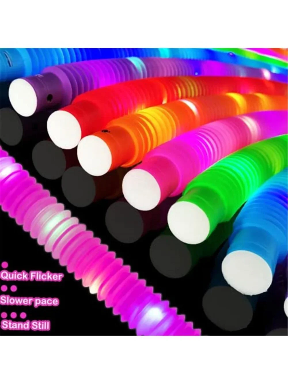 Glow Sticks Camping Essentials for Toddlers 96 PCS,Light Up Pop Tube Toys